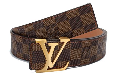 lv brown and gold damier belt|louis vuitton damier belt price.